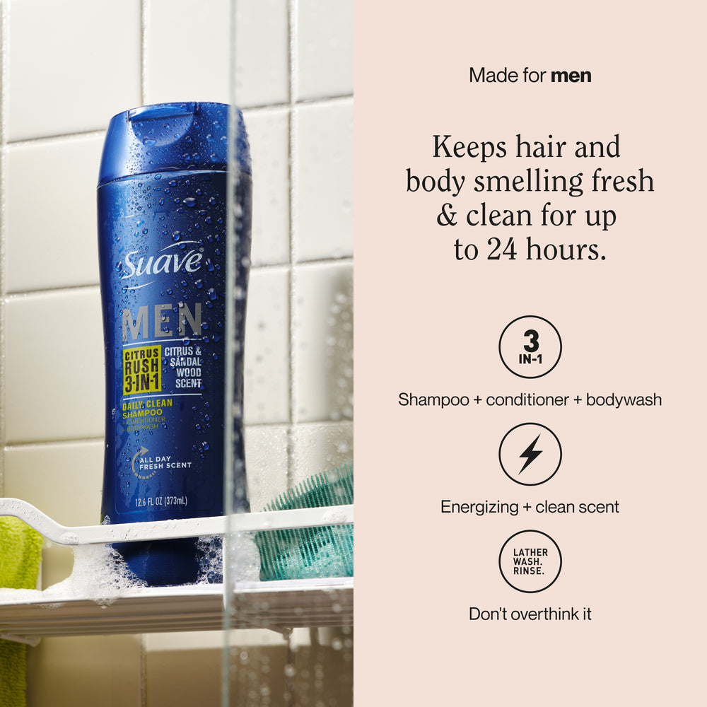 
                  
                    Men's Citrus Rush 3-in-1 Shampoo, Conditioner, &  Body Wash
                  
                