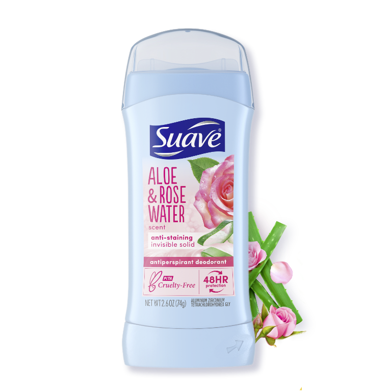 Aloe & Rosewater Invisible Solid Antiperspirant Deodorant Stick