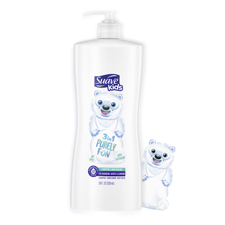 Purely Fun Moisturizing 3-in-1 Shampoo, Conditioner, Body Wash